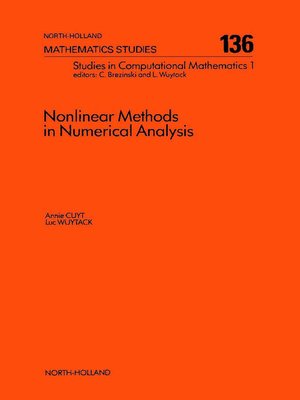 cover image of Nonlinear Methods in Numerical Analysis